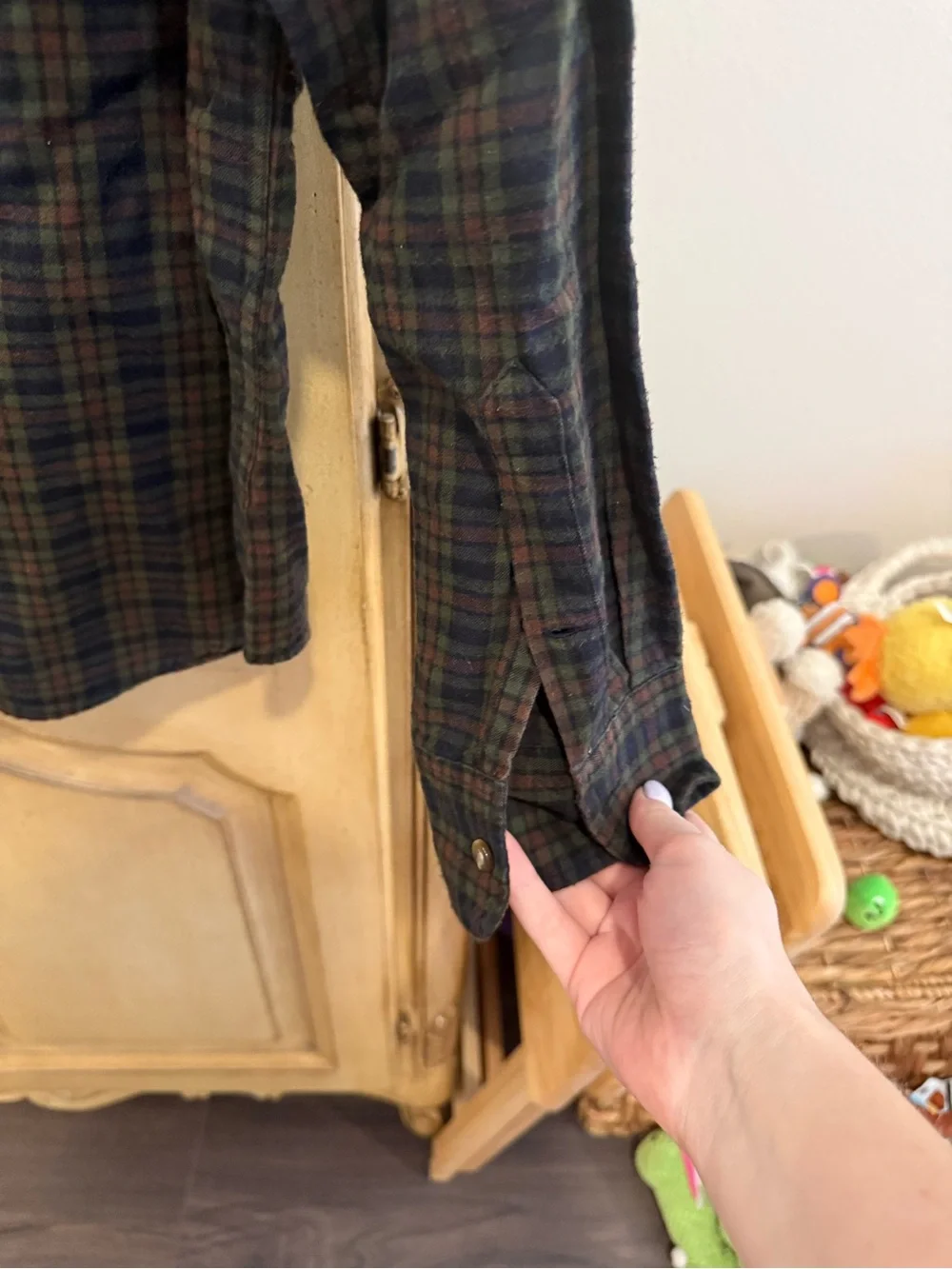 J. Crew Men's Blue and Green Plaid Button-Down Shirt